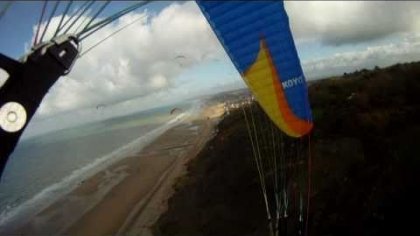 Acro at th sea in Normandie (Villers-sur-mer, basse-normandie)