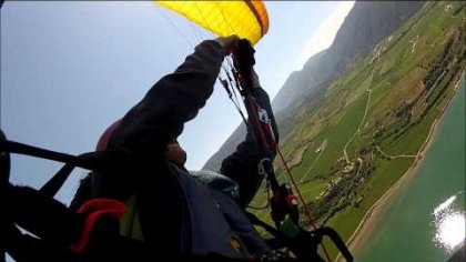 perdida en parapente,1º piletazo